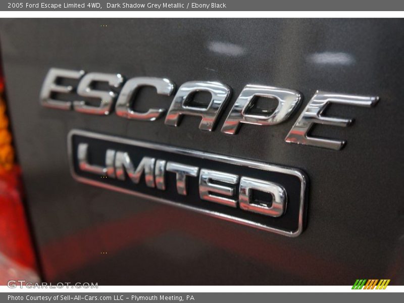 Dark Shadow Grey Metallic / Ebony Black 2005 Ford Escape Limited 4WD
