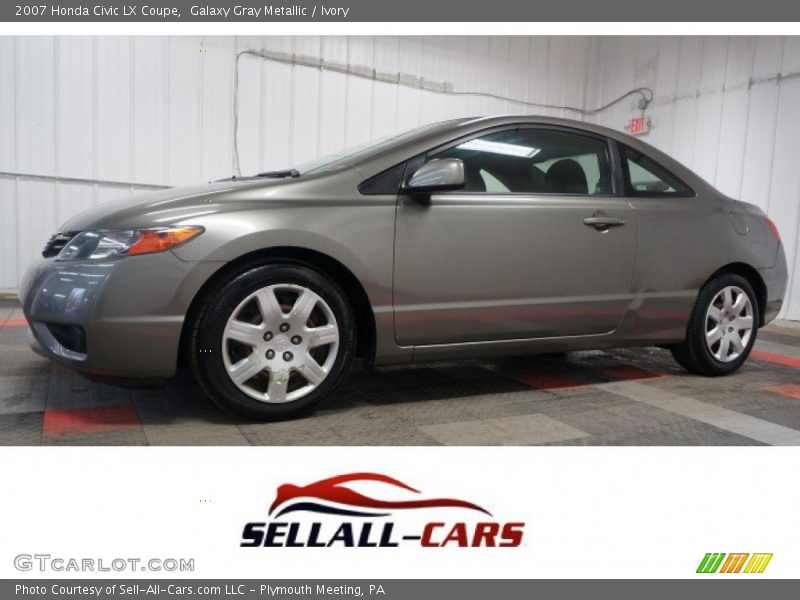 Galaxy Gray Metallic / Ivory 2007 Honda Civic LX Coupe