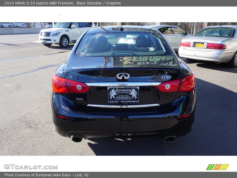 Black Obsidian / Graphite 2014 Infiniti Q 50 Hybrid AWD Premium