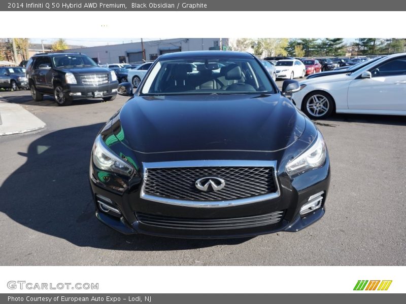 Black Obsidian / Graphite 2014 Infiniti Q 50 Hybrid AWD Premium