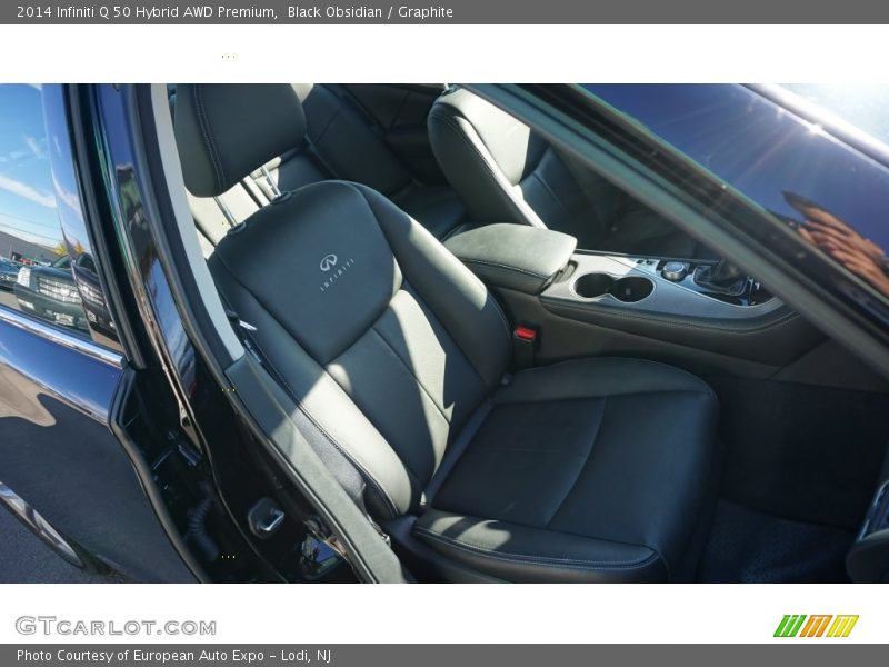 Black Obsidian / Graphite 2014 Infiniti Q 50 Hybrid AWD Premium