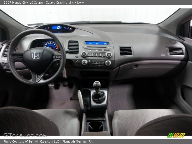 Galaxy Gray Metallic / Ivory 2007 Honda Civic LX Coupe