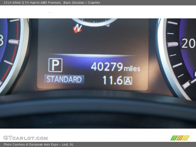 Black Obsidian / Graphite 2014 Infiniti Q 50 Hybrid AWD Premium
