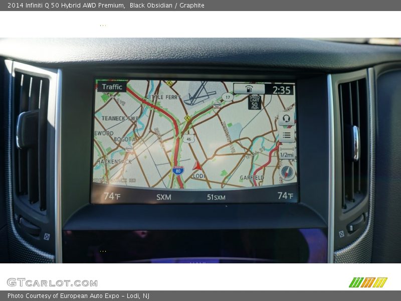 Black Obsidian / Graphite 2014 Infiniti Q 50 Hybrid AWD Premium