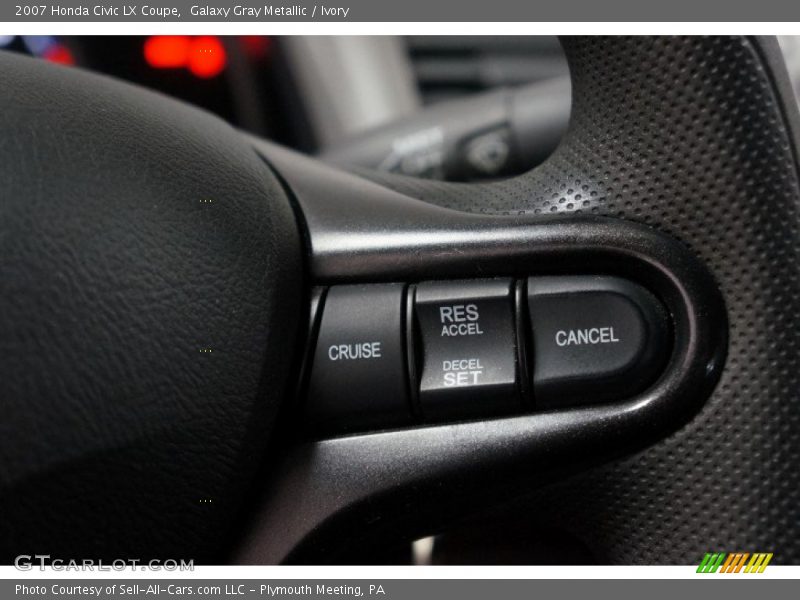 Galaxy Gray Metallic / Ivory 2007 Honda Civic LX Coupe