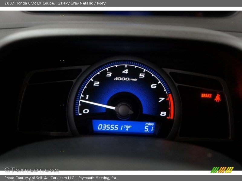 Galaxy Gray Metallic / Ivory 2007 Honda Civic LX Coupe