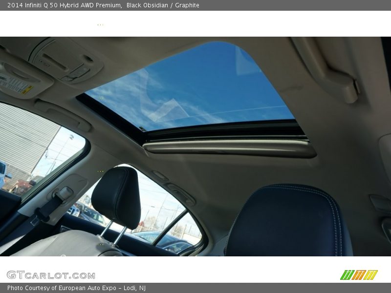 Black Obsidian / Graphite 2014 Infiniti Q 50 Hybrid AWD Premium