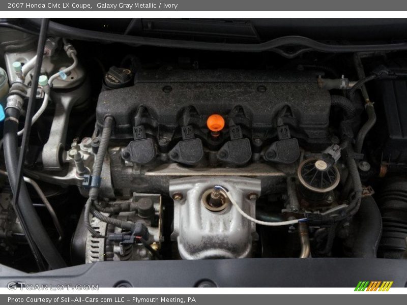 Galaxy Gray Metallic / Ivory 2007 Honda Civic LX Coupe