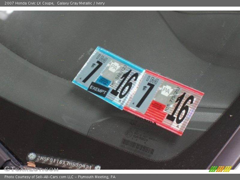 Galaxy Gray Metallic / Ivory 2007 Honda Civic LX Coupe