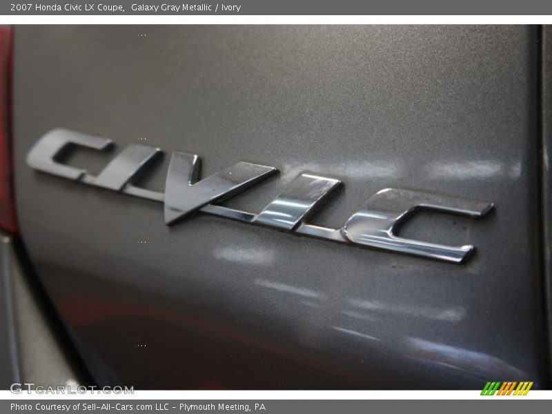Galaxy Gray Metallic / Ivory 2007 Honda Civic LX Coupe
