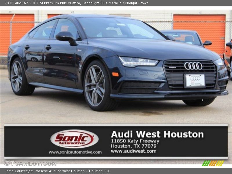 Moonlight Blue Metallic / Nougat Brown 2016 Audi A7 3.0 TFSI Premium Plus quattro