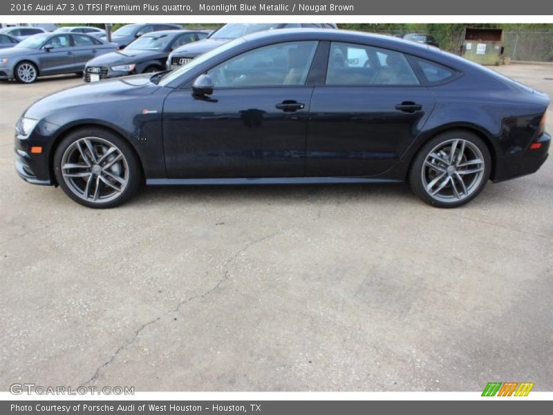 Moonlight Blue Metallic / Nougat Brown 2016 Audi A7 3.0 TFSI Premium Plus quattro