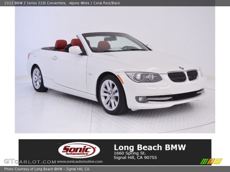 Alpine White / Coral Red/Black 2013 BMW 3 Series 328i Convertible