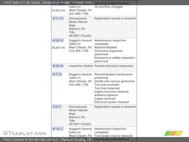Smoke Beige Metallic / Granite Gray 2005 Saab 9-5 Arc Sedan