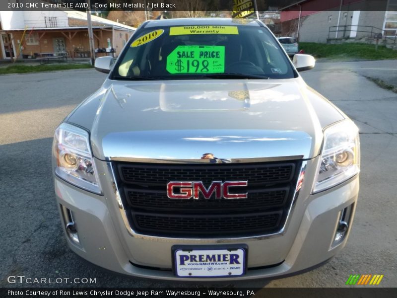 Gold Mist Metallic / Jet Black 2010 GMC Terrain SLE AWD