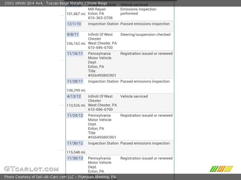 Tuscan Beige Metallic / Stone Beige 2001 Infiniti QX4 4x4