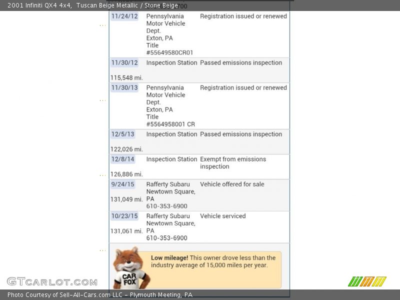 Tuscan Beige Metallic / Stone Beige 2001 Infiniti QX4 4x4