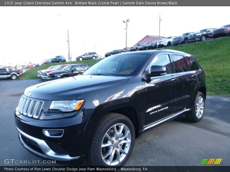 Brilliant Black Crystal Pearl / Summit Dark Sienna Brown/Black 2015 Jeep Grand Cherokee Summit 4x4