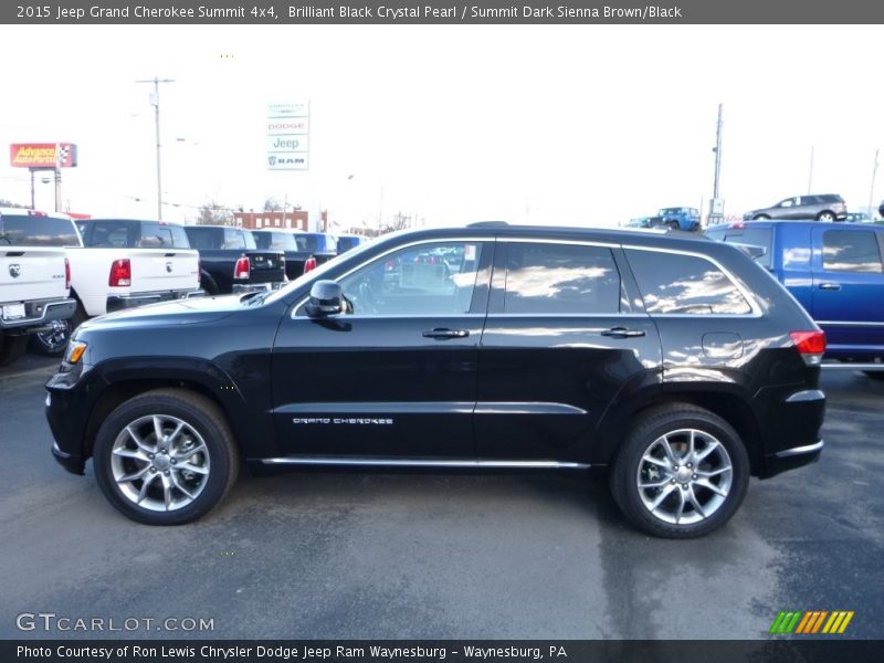 Brilliant Black Crystal Pearl / Summit Dark Sienna Brown/Black 2015 Jeep Grand Cherokee Summit 4x4