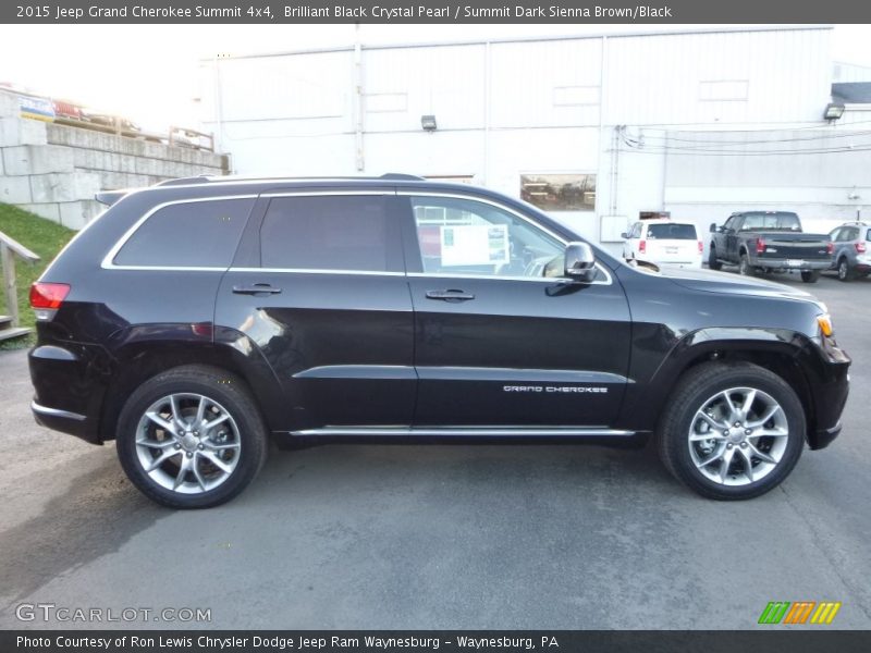 Brilliant Black Crystal Pearl / Summit Dark Sienna Brown/Black 2015 Jeep Grand Cherokee Summit 4x4