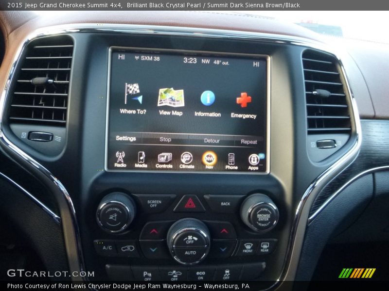 Brilliant Black Crystal Pearl / Summit Dark Sienna Brown/Black 2015 Jeep Grand Cherokee Summit 4x4