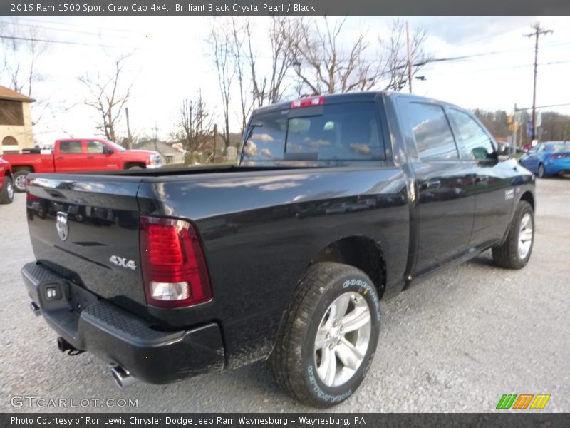 Brilliant Black Crystal Pearl / Black 2016 Ram 1500 Sport Crew Cab 4x4