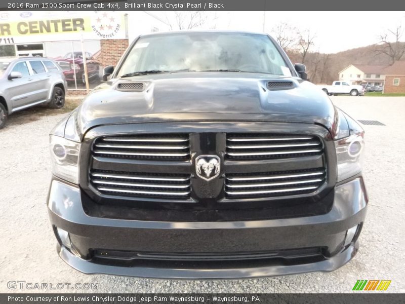Brilliant Black Crystal Pearl / Black 2016 Ram 1500 Sport Crew Cab 4x4