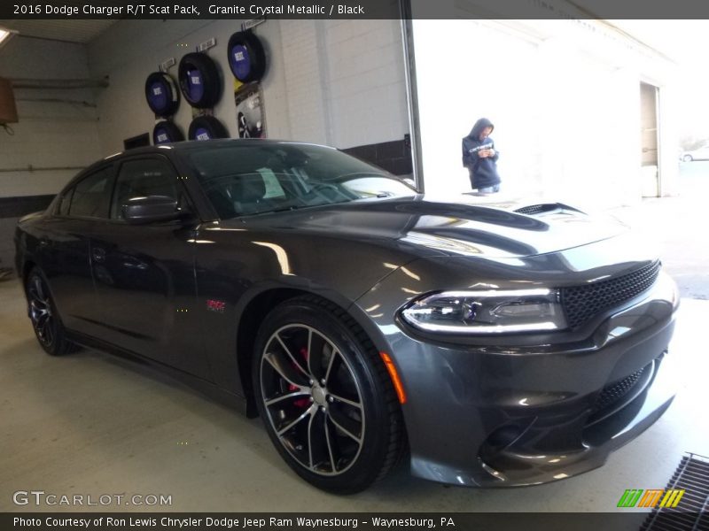 Granite Crystal Metallic / Black 2016 Dodge Charger R/T Scat Pack