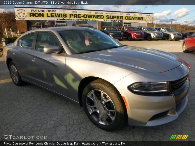 Billet Silver Metallic / Black 2016 Dodge Charger SXT AWD