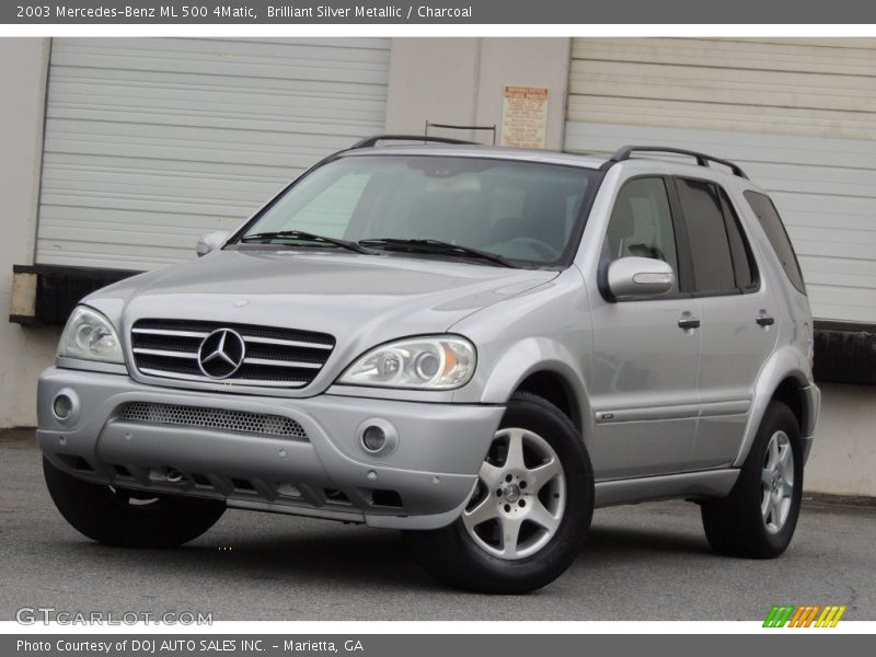 Brilliant Silver Metallic / Charcoal 2003 Mercedes-Benz ML 500 4Matic
