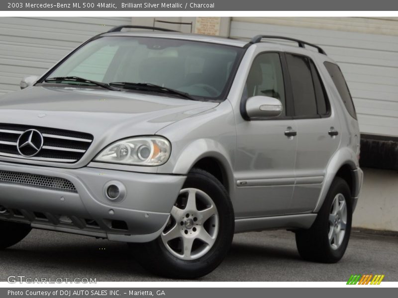 Brilliant Silver Metallic / Charcoal 2003 Mercedes-Benz ML 500 4Matic