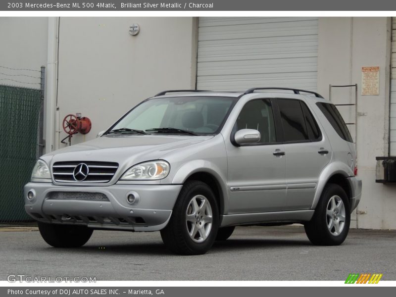 Brilliant Silver Metallic / Charcoal 2003 Mercedes-Benz ML 500 4Matic