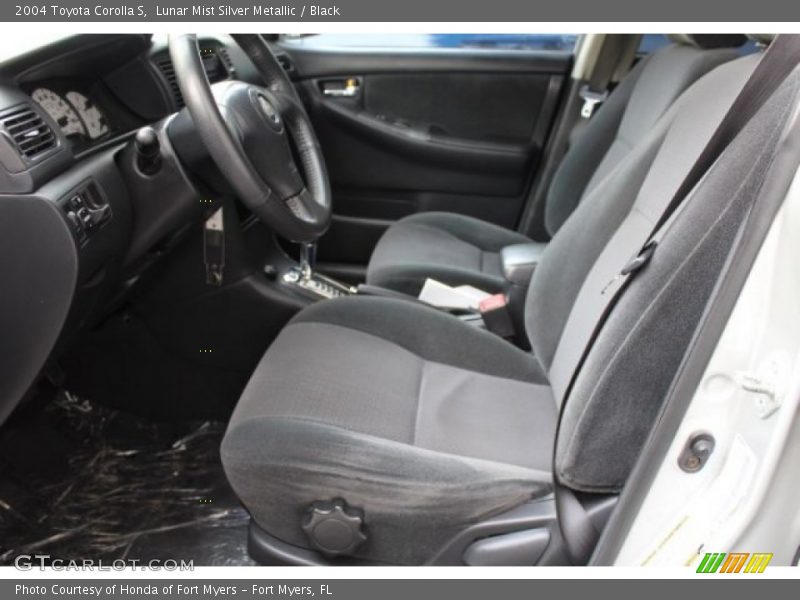 Lunar Mist Silver Metallic / Black 2004 Toyota Corolla S