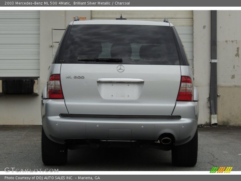 Brilliant Silver Metallic / Charcoal 2003 Mercedes-Benz ML 500 4Matic