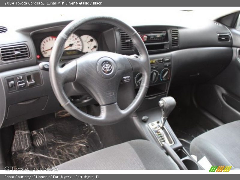 Lunar Mist Silver Metallic / Black 2004 Toyota Corolla S