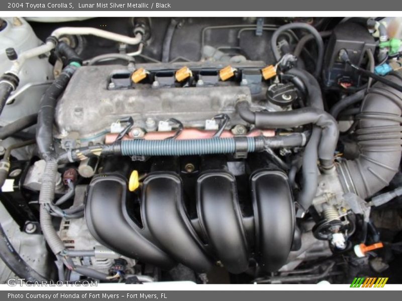 Lunar Mist Silver Metallic / Black 2004 Toyota Corolla S