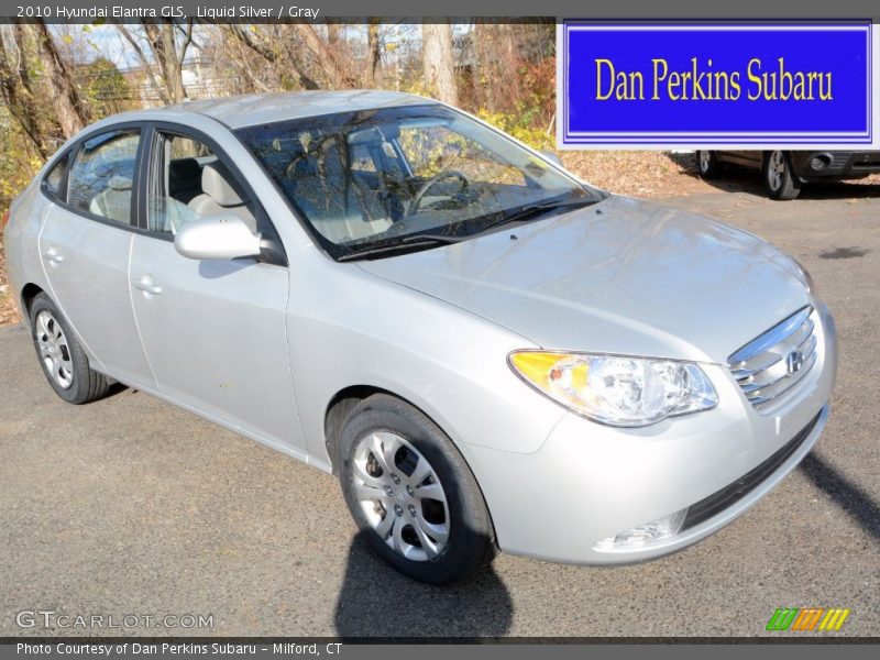 Liquid Silver / Gray 2010 Hyundai Elantra GLS