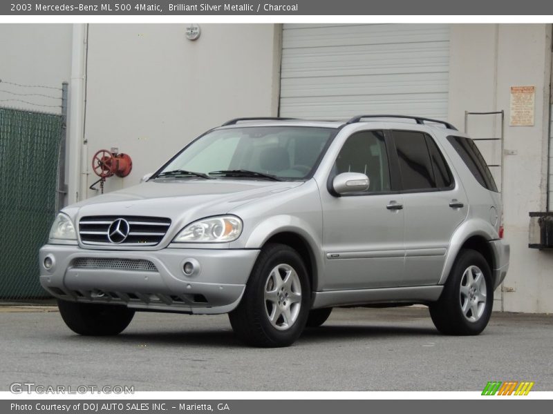 Brilliant Silver Metallic / Charcoal 2003 Mercedes-Benz ML 500 4Matic