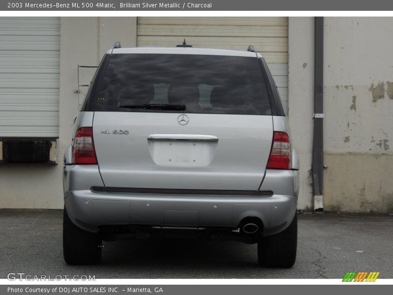 Brilliant Silver Metallic / Charcoal 2003 Mercedes-Benz ML 500 4Matic