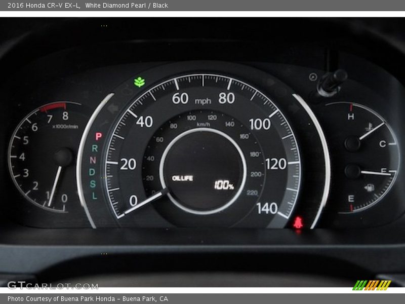 White Diamond Pearl / Black 2016 Honda CR-V EX-L