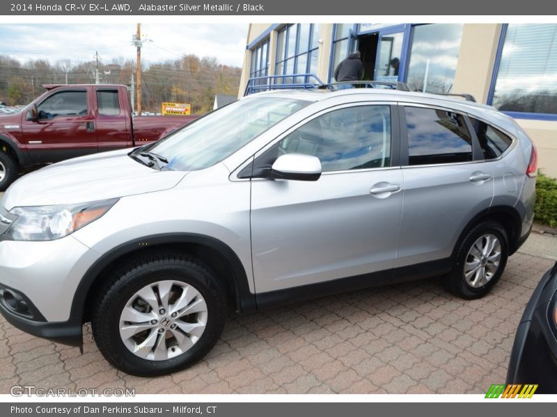 Alabaster Silver Metallic / Black 2014 Honda CR-V EX-L AWD