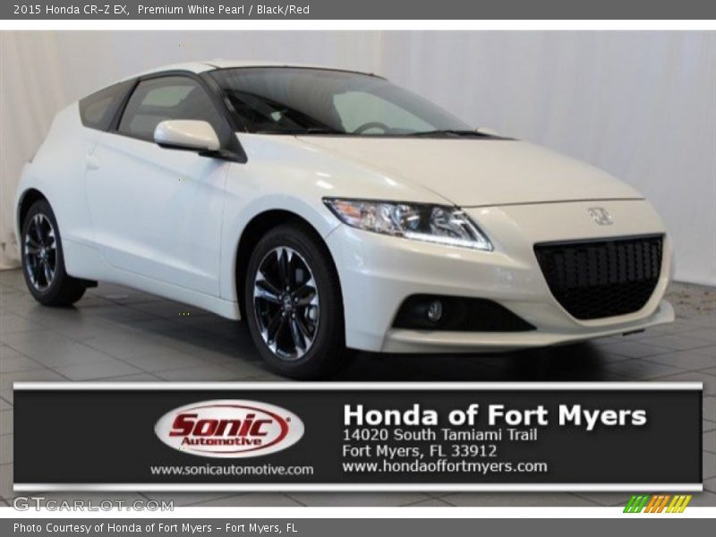 Premium White Pearl / Black/Red 2015 Honda CR-Z EX