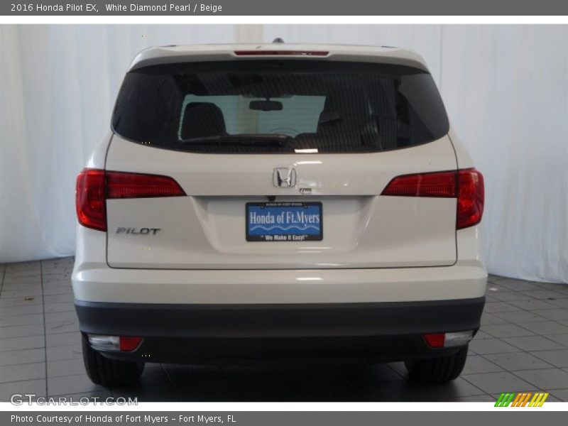White Diamond Pearl / Beige 2016 Honda Pilot EX