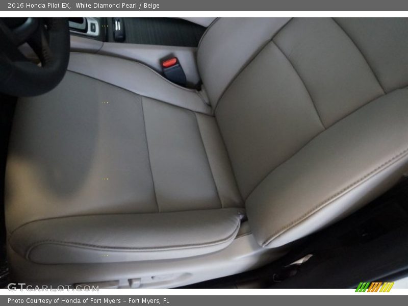 White Diamond Pearl / Beige 2016 Honda Pilot EX
