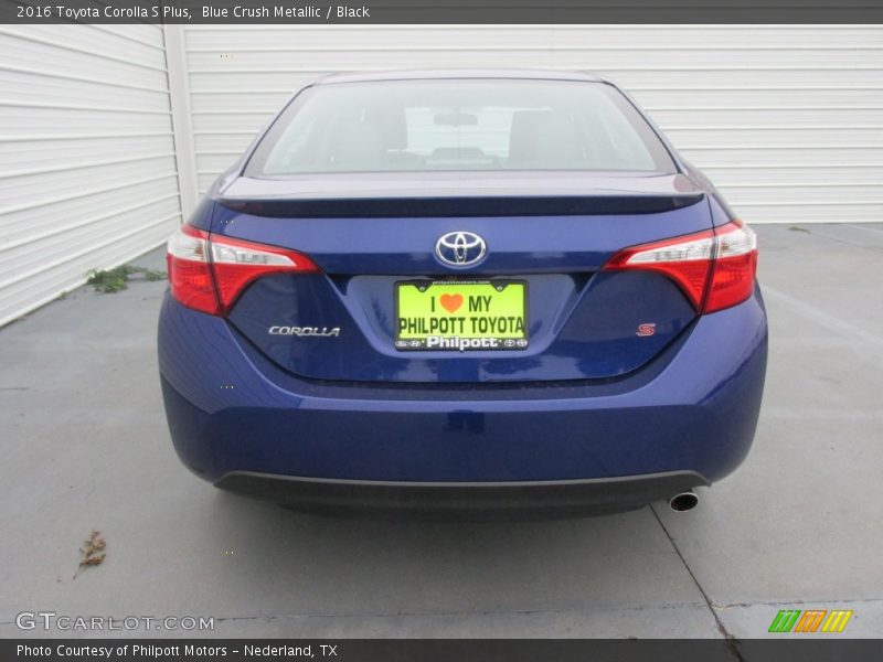 Blue Crush Metallic / Black 2016 Toyota Corolla S Plus