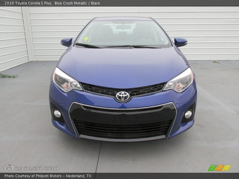 Blue Crush Metallic / Black 2016 Toyota Corolla S Plus