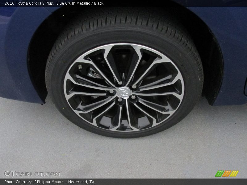 Blue Crush Metallic / Black 2016 Toyota Corolla S Plus
