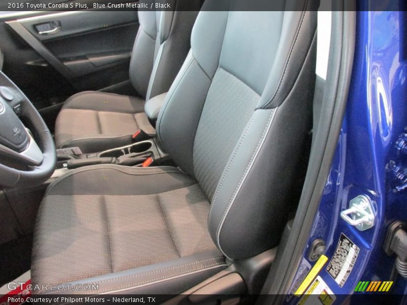 Blue Crush Metallic / Black 2016 Toyota Corolla S Plus