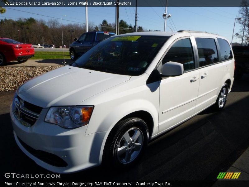 Stone White / Black/Light Graystone 2012 Dodge Grand Caravan SXT