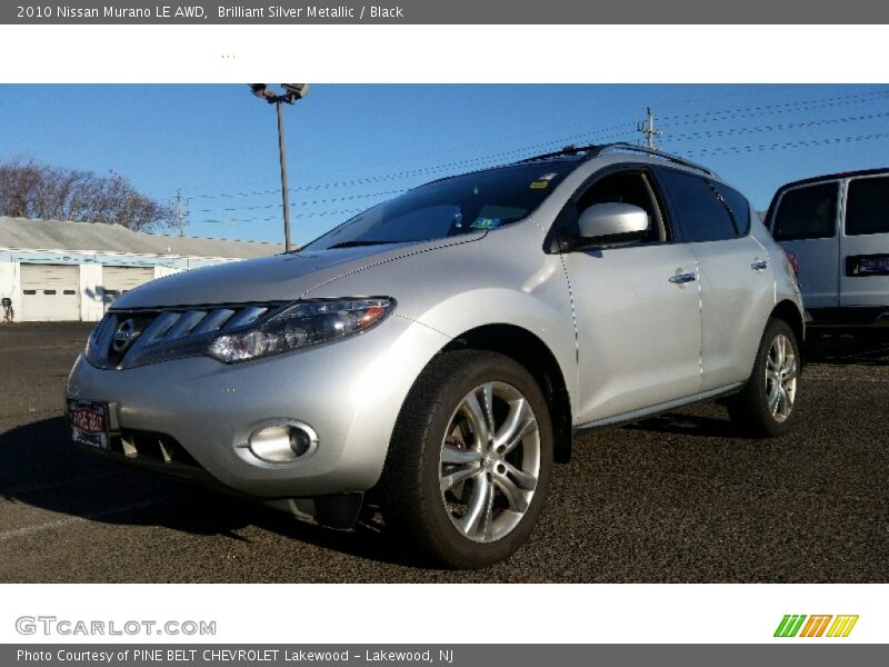 Brilliant Silver Metallic / Black 2010 Nissan Murano LE AWD